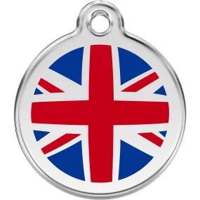 Red Dingo UK Flag Pet ID Dog Tags