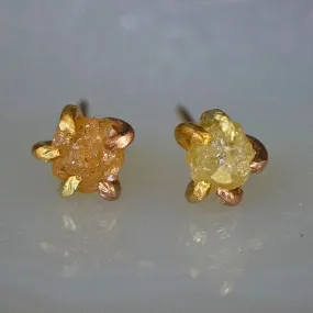 Rough 1 CT  Diamond Studs