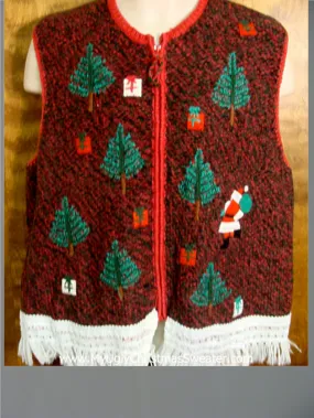 Santa in the Woods Ugly Christmas Jumper Vest