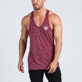 V2 Futura Small Logo Branded Stringer Vest (Burgundy/White Slub)