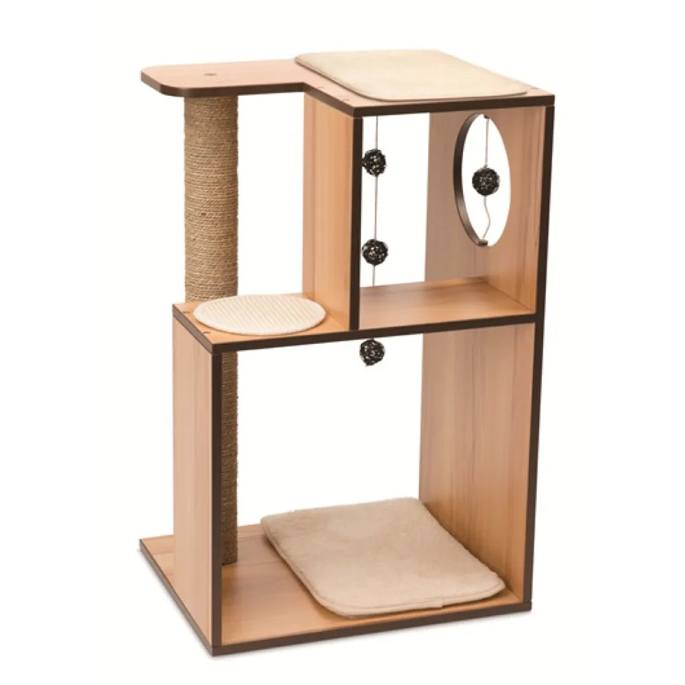 Vesper V-Box In Walnut Large Cat Condo