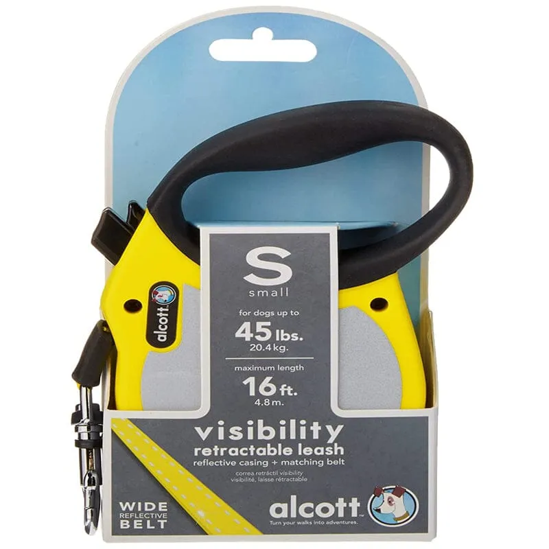 Visibility Retractable Reflective Belt Leash, 16' Long