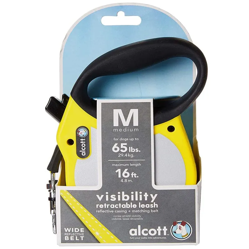 Visibility Retractable Reflective Belt Leash, 16' Long